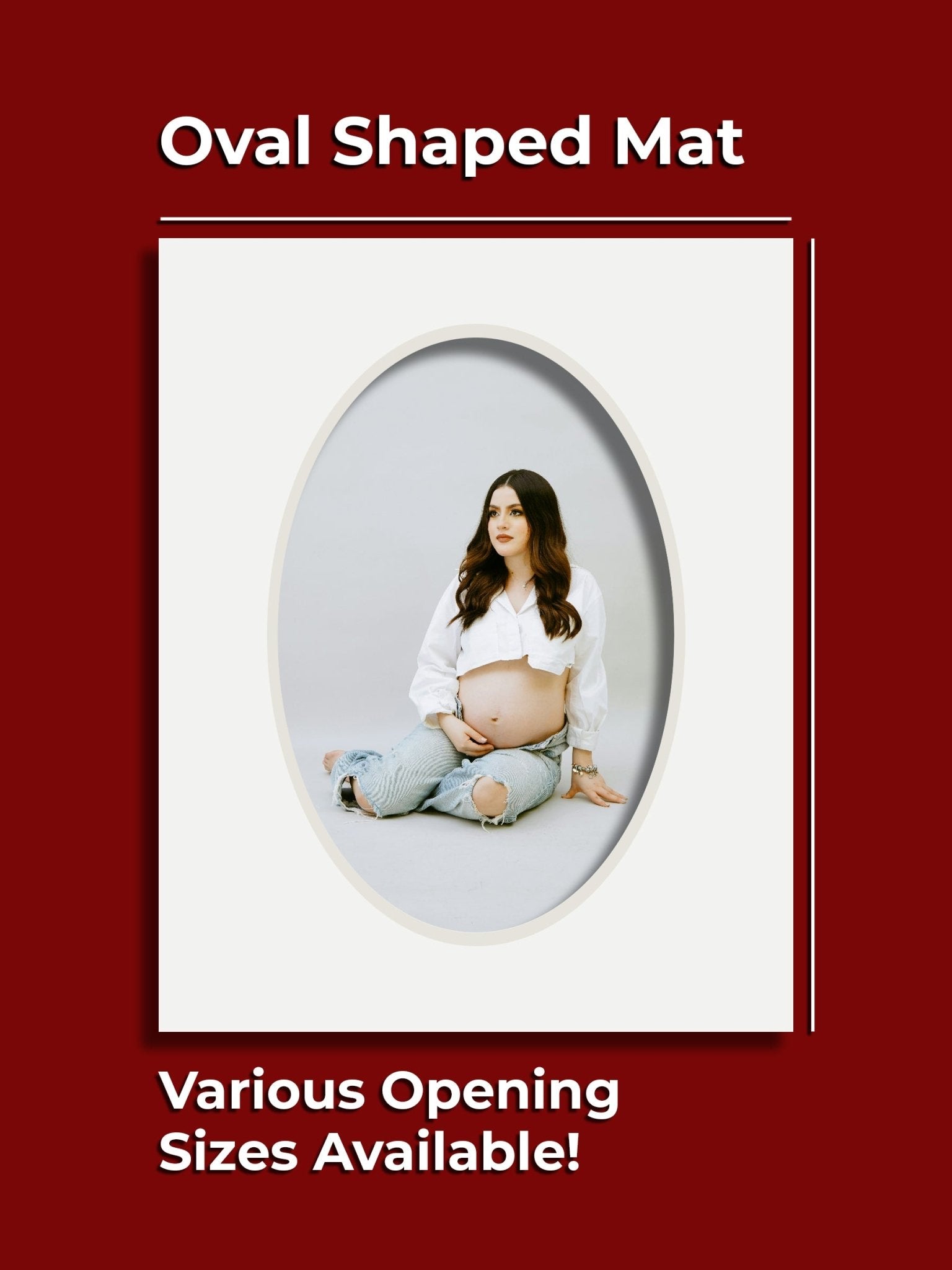 Decorative Oval Single Mat - GalleryMats.com