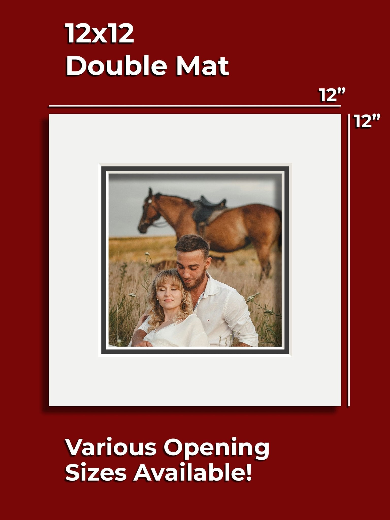Decorative Series Double Mat - 12" x 12" - GalleryMats.com