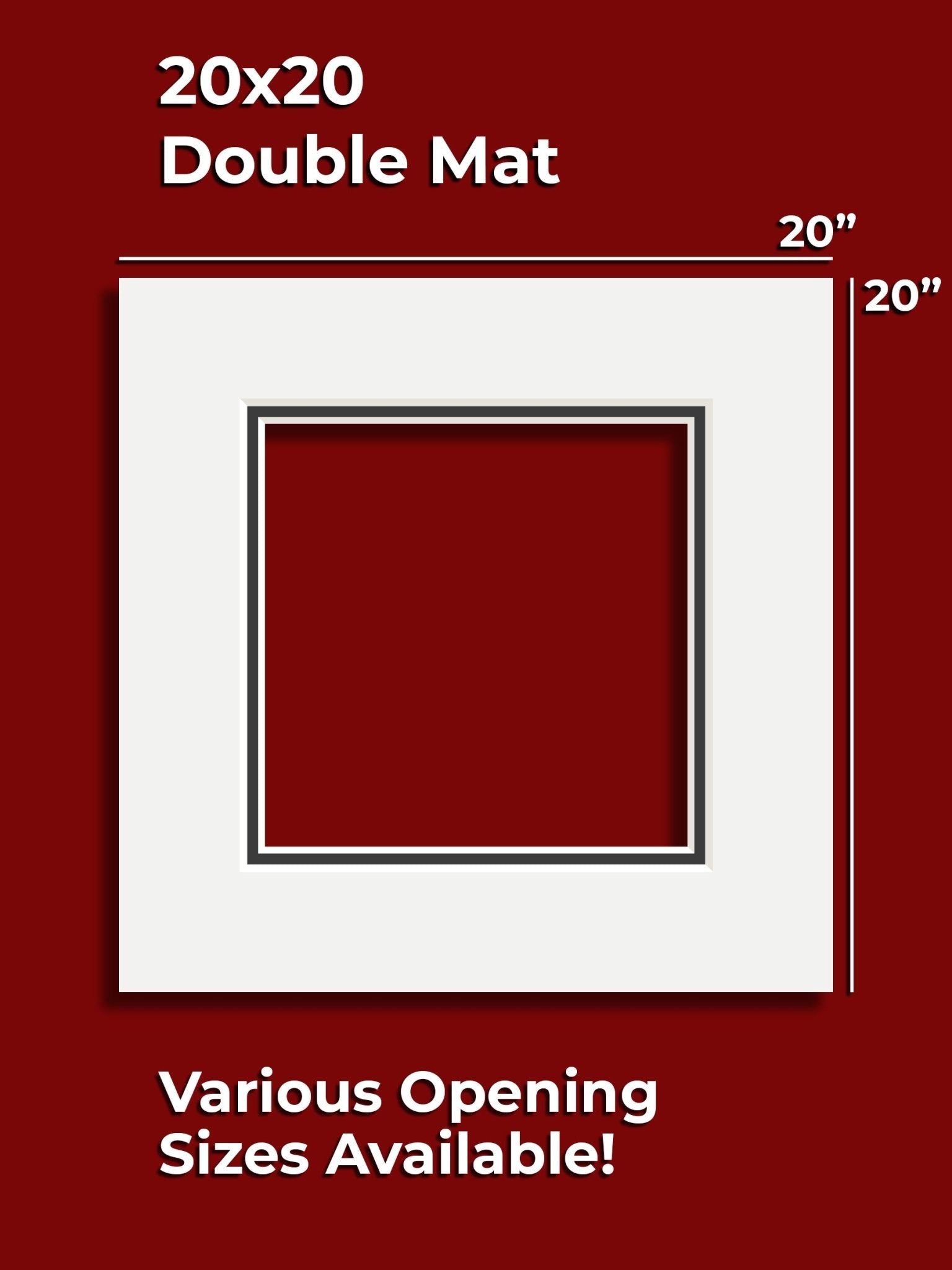 Decorative Series Double Mat - 20" x 20" - GalleryMats.com