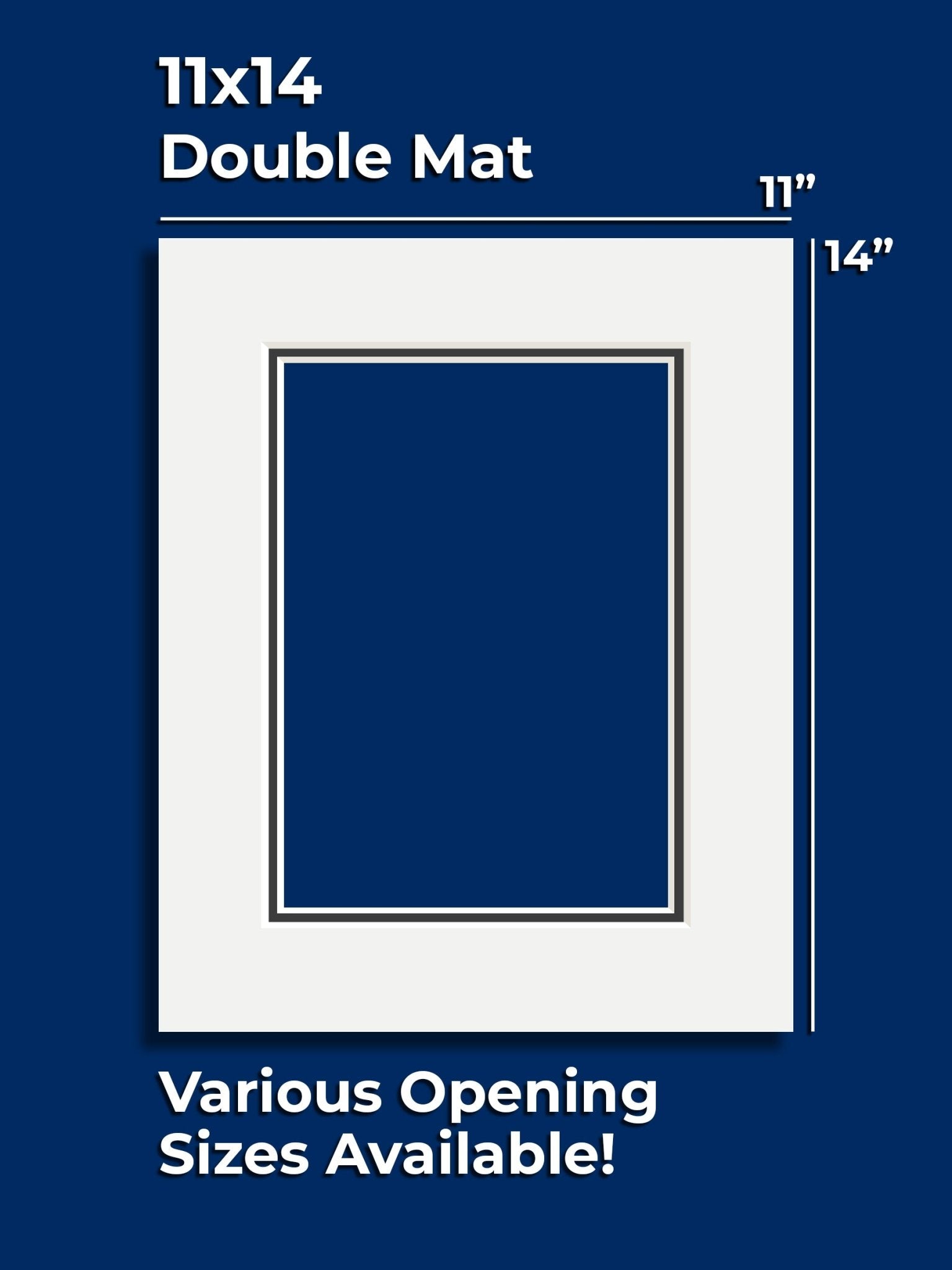 Gallery Series Double Mat - 11" x 14" - GalleryMats.com