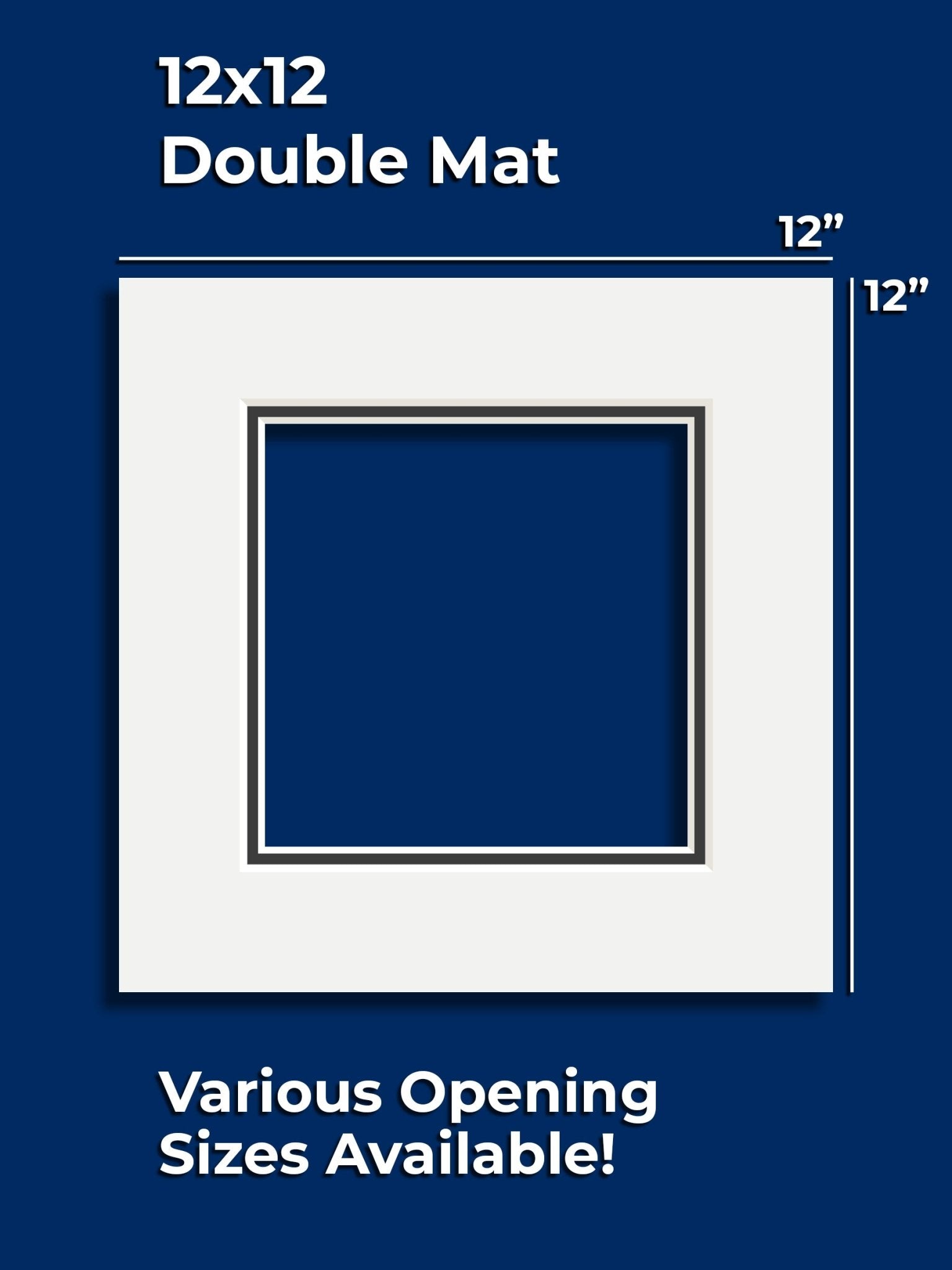 Gallery Series Double Mat - 12" x 12" - GalleryMats.com