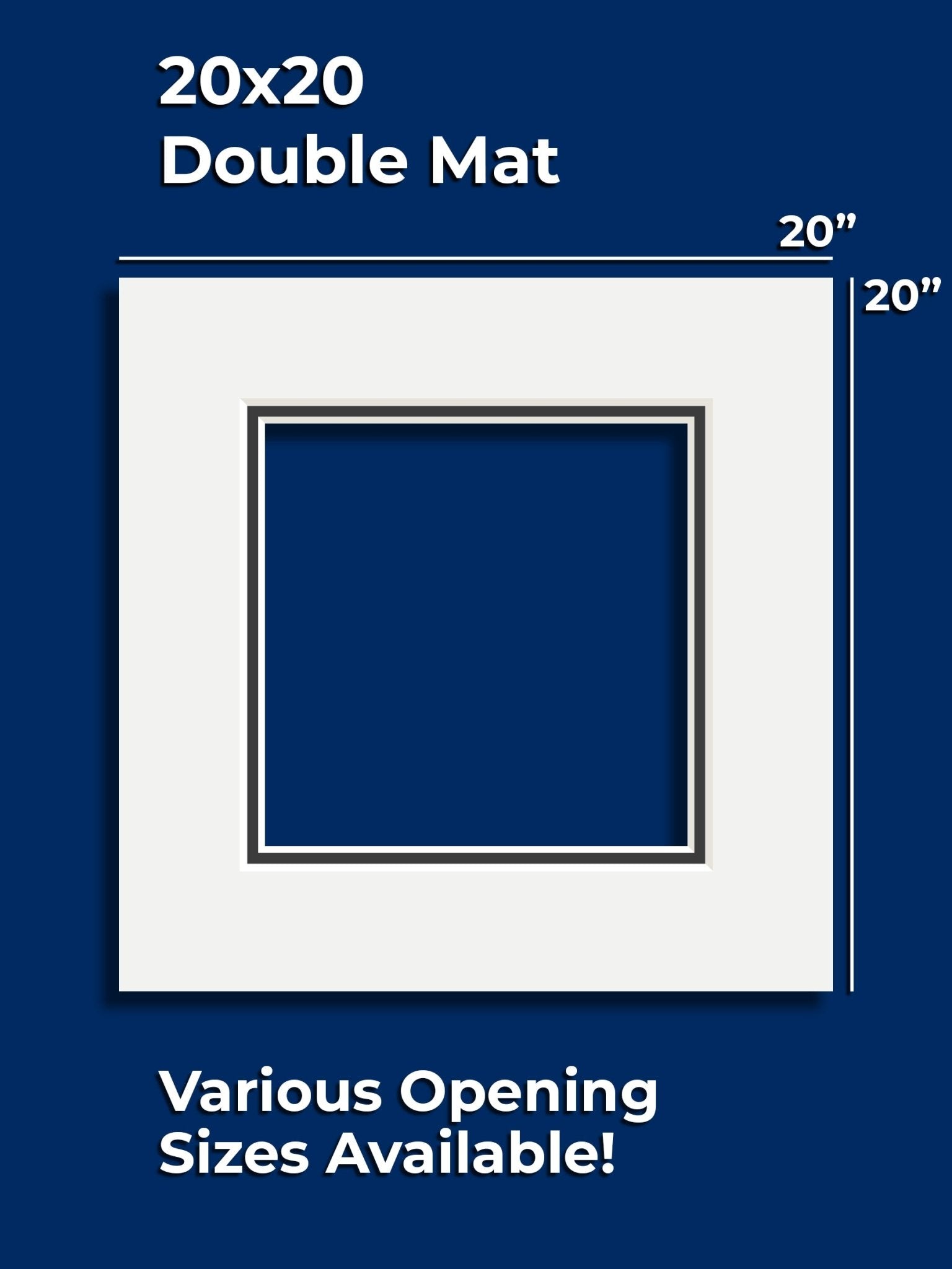Gallery Series Double Mat - 20" x 20" - GalleryMats.com