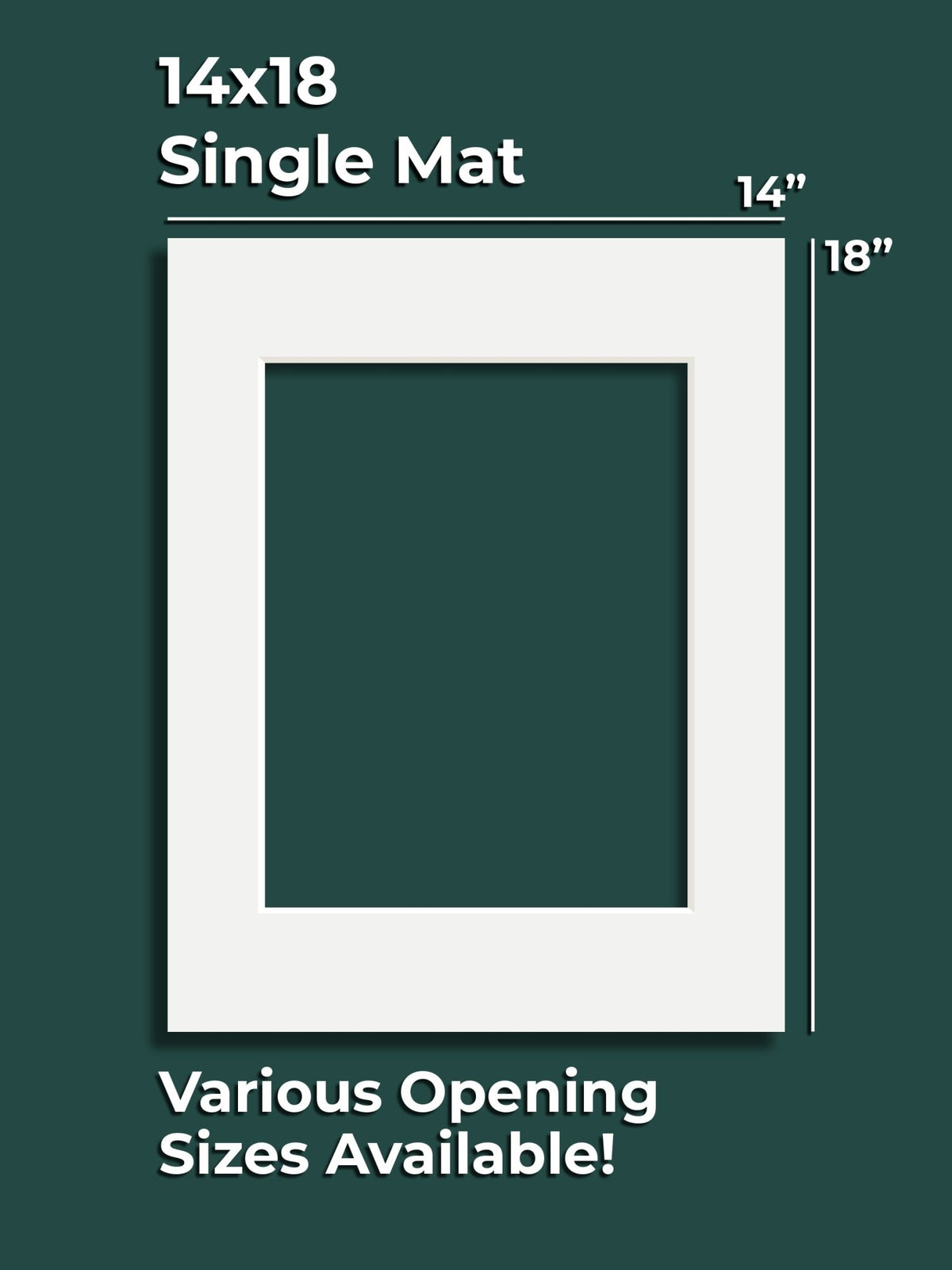 Museum 100% Cotton Single Mat - 14x18 Inch Art Display
